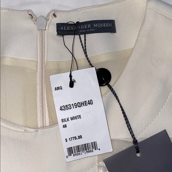 Alexander McQueen Ivory Side Button Dress - Picture 5 of 8